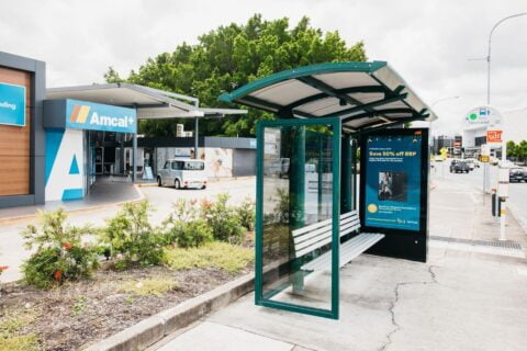 bus stop outside the newmarket billylids therapy clinic