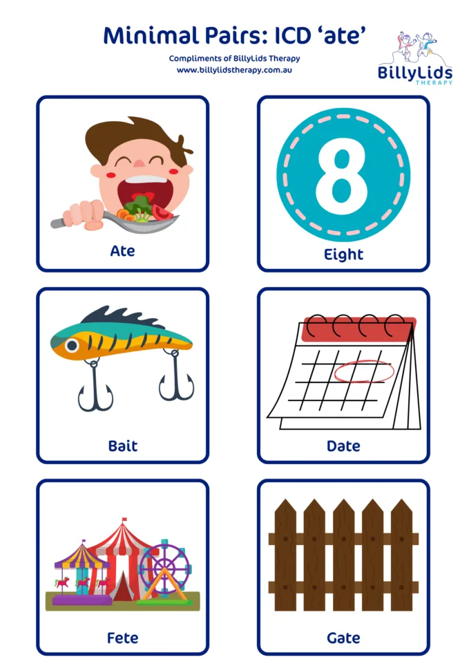 Minimal Pairs - a Parent’s Guide 37 ICD Ate