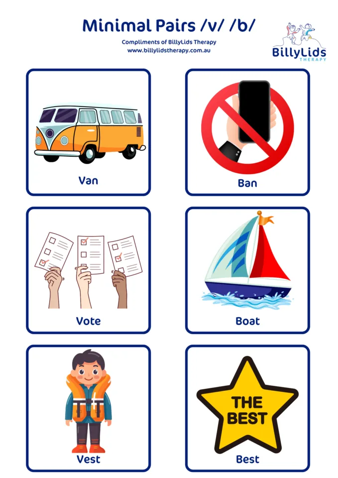 Minimal Pairs - a Parent’s Guide 25 Minimal Pair v → b Stopping
