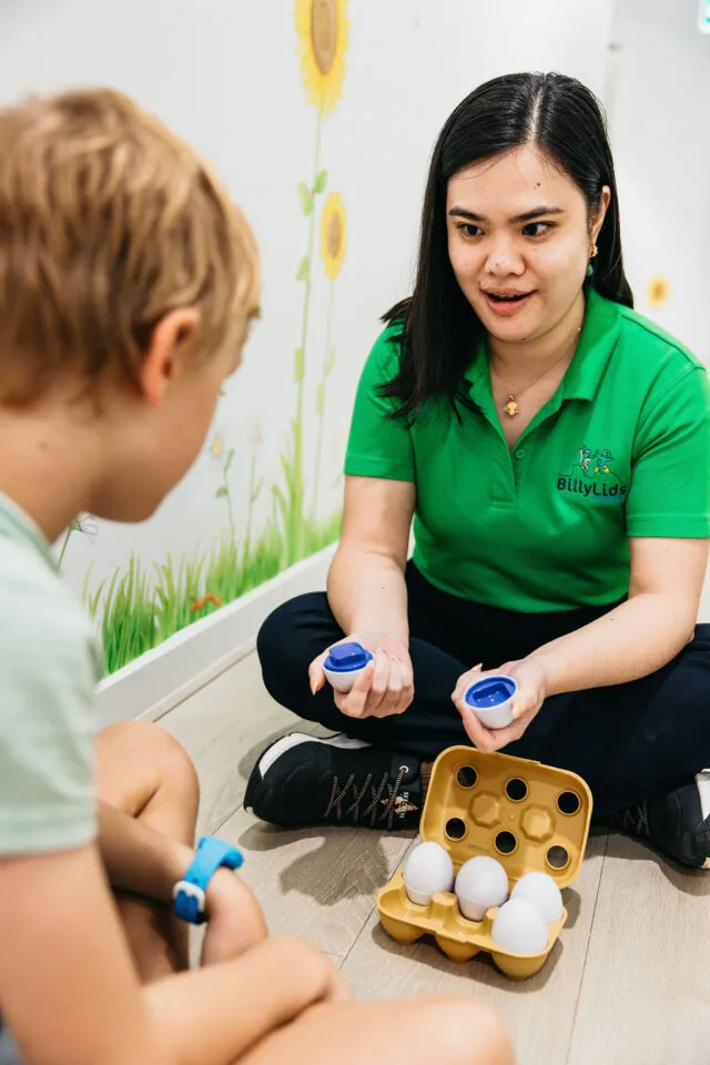 Occupational Therapy for Children Matching Eggs