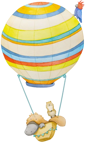 platypus Hot air balloon graphic