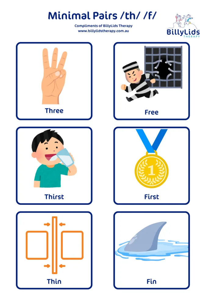 Minimal Pairs - a Parent’s Guide 4 th f Fricative simplification