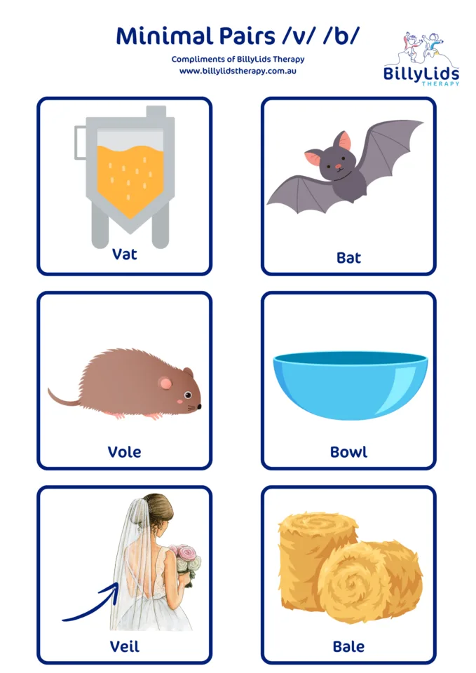 Minimal Pairs - a Parent’s Guide 26 v → b Stopping